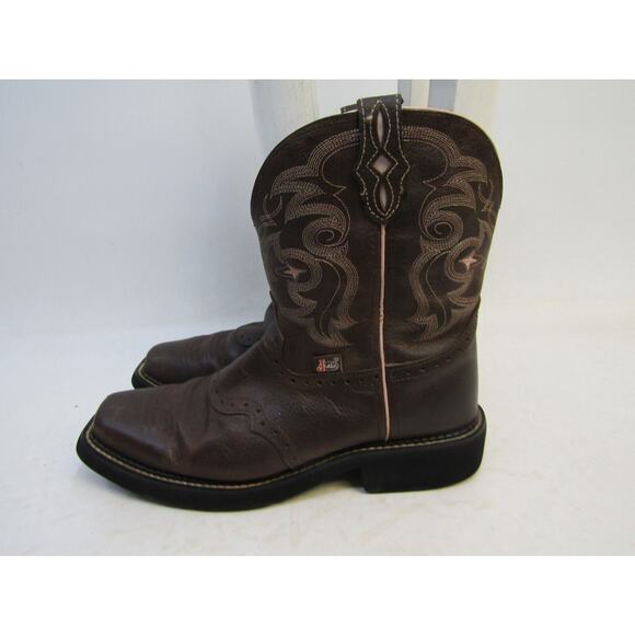Justin Boots Women's Brown Heeled Boots - Picture 1 of 11